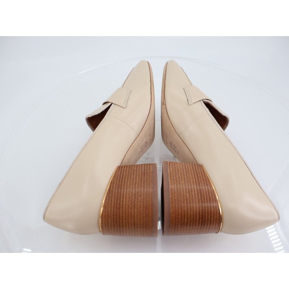 Tory Burch Everly 55mm Women 11 Loafers Cream Embossed Croc Leather Block Heel - Picture 8 of 15